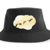 Pizza Lovers Creation Of Adam Party Renaissance Art Sustainable Bucket Hat