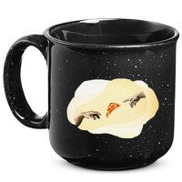 Pizza Lovers Creation Of Adam Party Renaissance Art 15oz Campfire Ceramic Mug