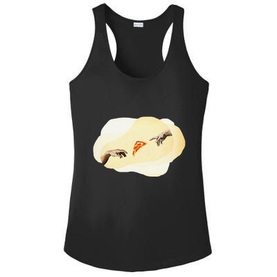 Pizza Lovers Creation Of Adam Party Renaissance Art Ladies PosiCharge Competitor Racerback Tank