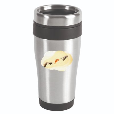 Pizza Lovers Creation Of Adam Party Renaissance Art 16oz Travel Tumbler