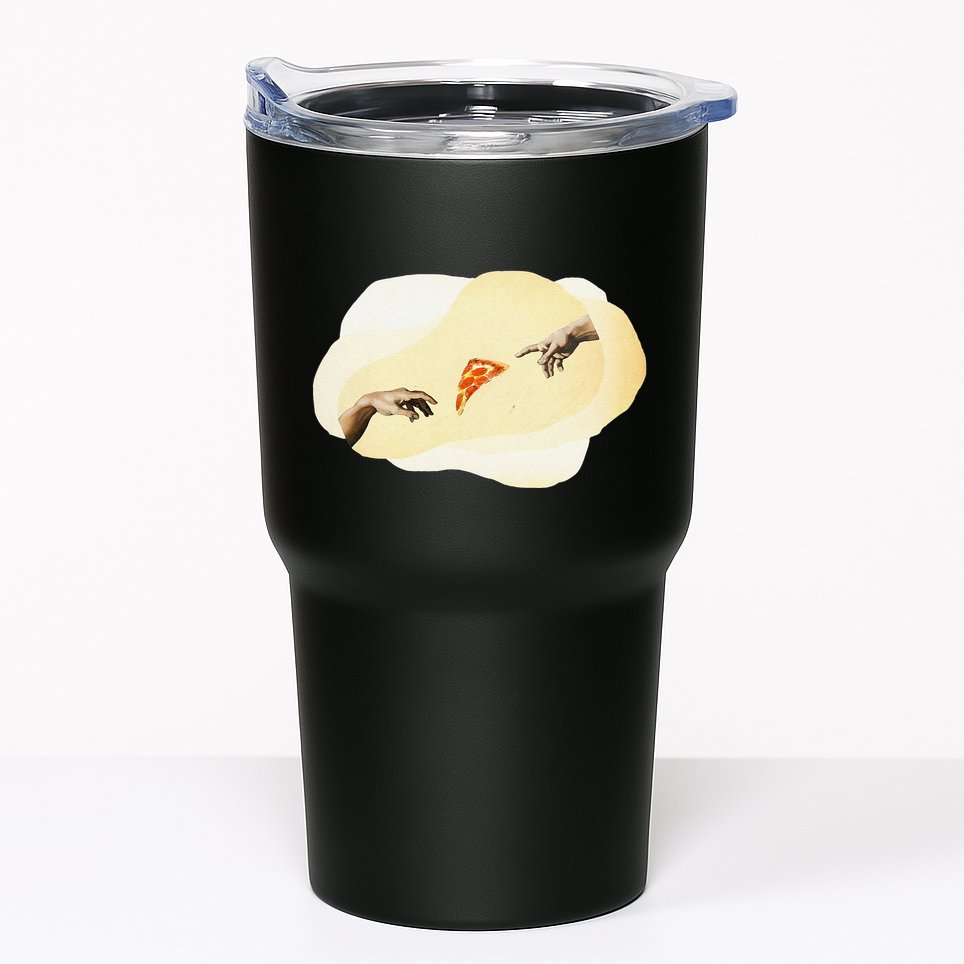 Pizza Lovers Creation Of Adam Party Renaissance Art Tumbler