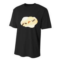 Pizza Lovers Creation Of Adam Party Renaissance Art Youth Performance Sprint T-Shirt
