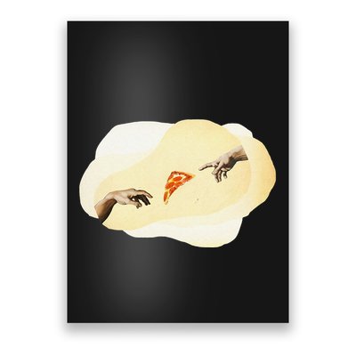 Pizza Lovers Creation Of Adam Party Renaissance Art Poster