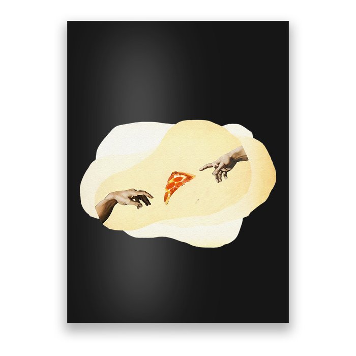 Pizza Lovers Creation Of Adam Party Renaissance Art Poster