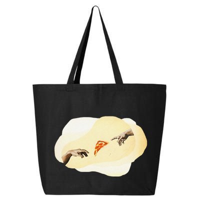 Pizza Lovers Creation Of Adam Party Renaissance Art 25L Jumbo Tote