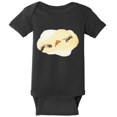 Pizza Lovers Creation Of Adam Party Renaissance Art Baby Bodysuit