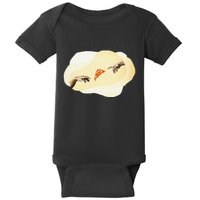 Pizza Lovers Creation Of Adam Party Renaissance Art Baby Bodysuit