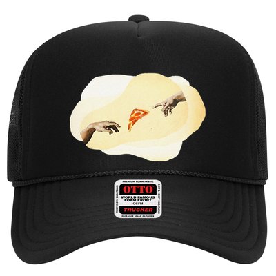 Pizza Lovers Creation Of Adam Party Renaissance Art Trucker Hat
