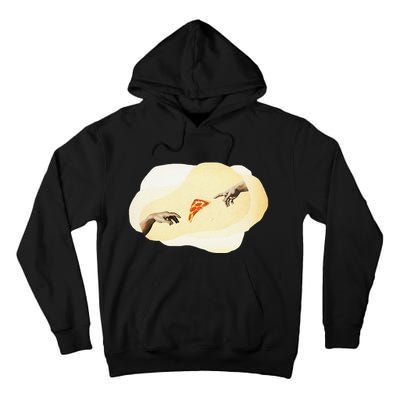 Pizza Lovers Creation Of Adam Party Renaissance Art Tall Hoodie