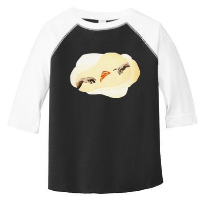 Pizza Lovers Creation Of Adam Party Renaissance Art Toddler Fine Jersey T-Shirt