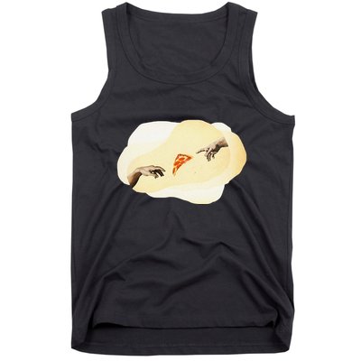 Pizza Lovers Creation Of Adam Party Renaissance Art Tank Top