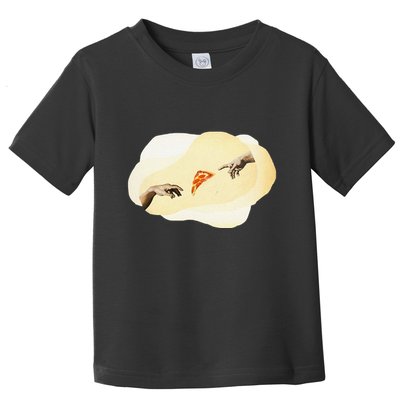 Pizza Lovers Creation Of Adam Party Renaissance Art Toddler T-Shirt