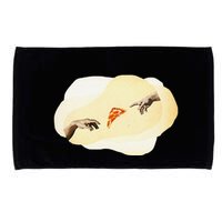 Pizza Lovers Creation Of Adam Party Renaissance Art Microfiber Hand Towel