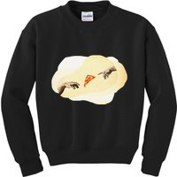 Pizza Lovers Creation Of Adam Party Renaissance Art Kids Sweatshirt