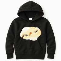 Pizza Lovers Creation Of Adam Party Renaissance Art Kids Hoodie