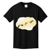 Pizza Lovers Creation Of Adam Party Renaissance Art Kids T-Shirt