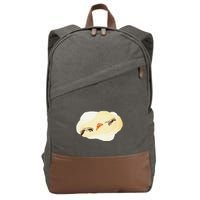 Pizza Lovers Creation Of Adam Party Renaissance Art Cotton Canvas Backpack