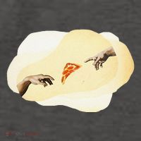 Pizza Lovers Creation Of Adam Party Renaissance Art Vector Backpack