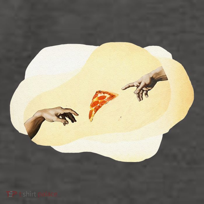 Pizza Lovers Creation Of Adam Party Renaissance Art Vector Backpack