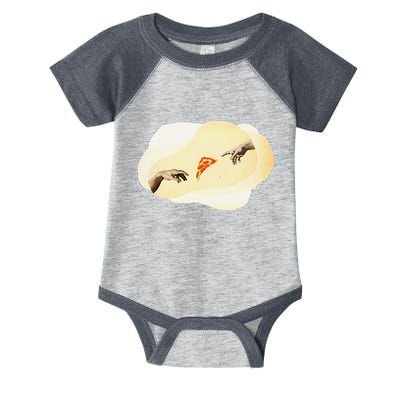 Pizza Lovers Creation Of Adam Party Renaissance Art Infant Baby Jersey Bodysuit