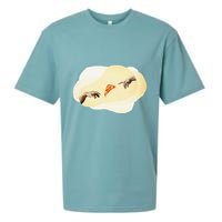 Pizza Lovers Creation Of Adam Party Renaissance Art Sueded Cloud Jersey T-Shirt