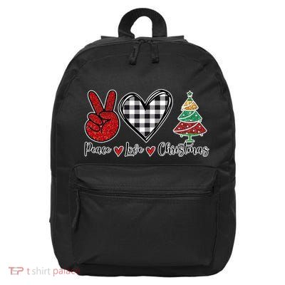 Peace Love Christmas 16 in Basic Backpack