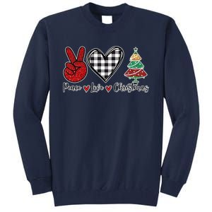 Peace Love Christmas Tall Sweatshirt