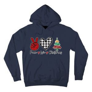 Peace Love Christmas Tall Hoodie