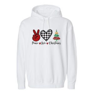 Peace Love Christmas Garment-Dyed Fleece Hoodie