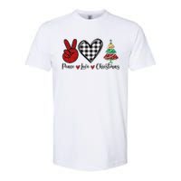 Peace Love Christmas Softstyle CVC T-Shirt