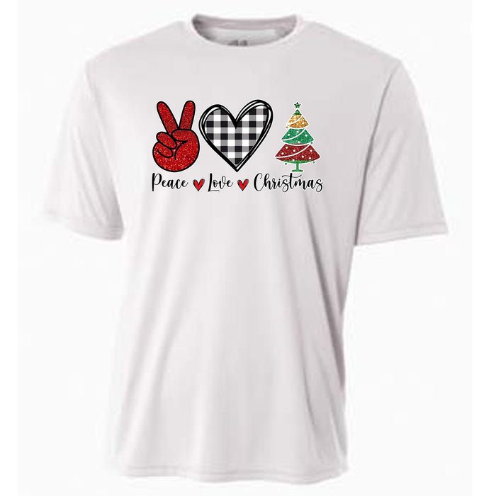 Peace Love Christmas Cooling Performance Crew T-Shirt