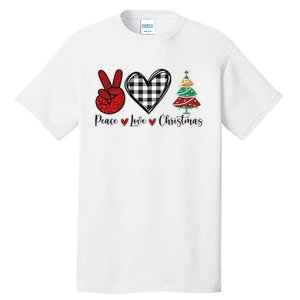 Peace Love Christmas Tall T-Shirt