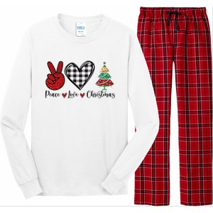 Peace Love Christmas Long Sleeve Pajama Set