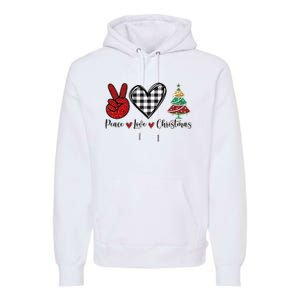 Peace Love Christmas Premium Hoodie