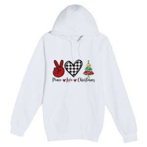 Peace Love Christmas Premium Pullover Hoodie