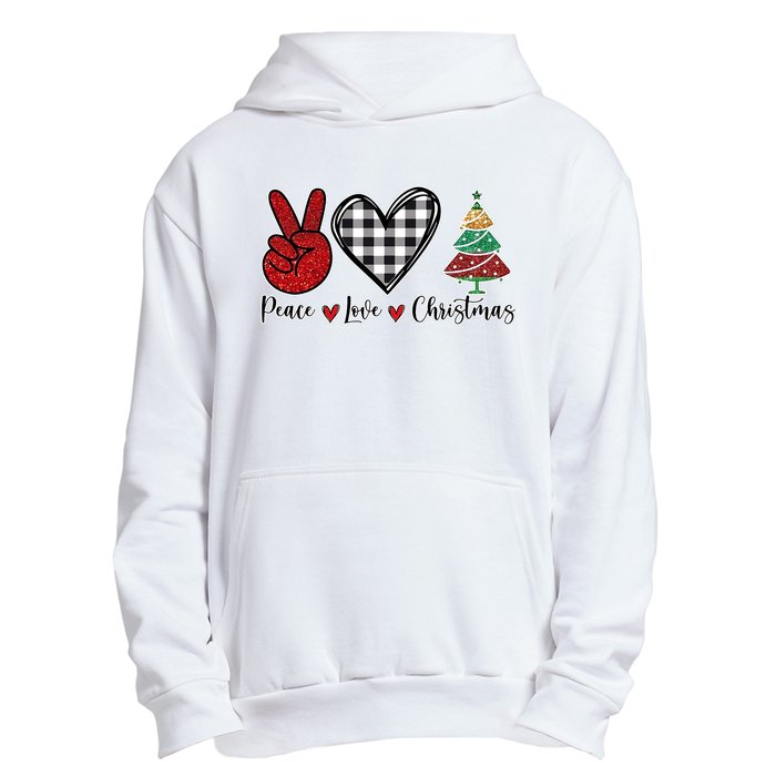 Peace Love Christmas Urban Pullover Hoodie