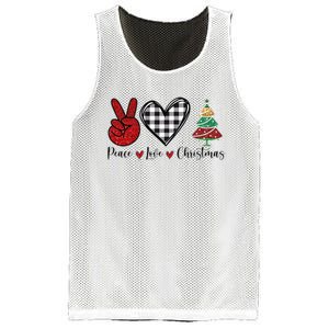 Peace Love Christmas Mesh Reversible Basketball Jersey Tank