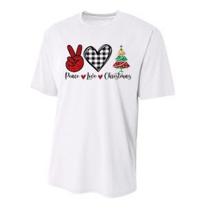 Peace Love Christmas Performance Sprint T-Shirt