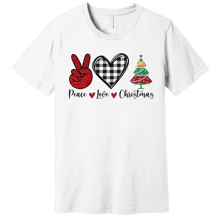 Peace Love Christmas Premium T-Shirt