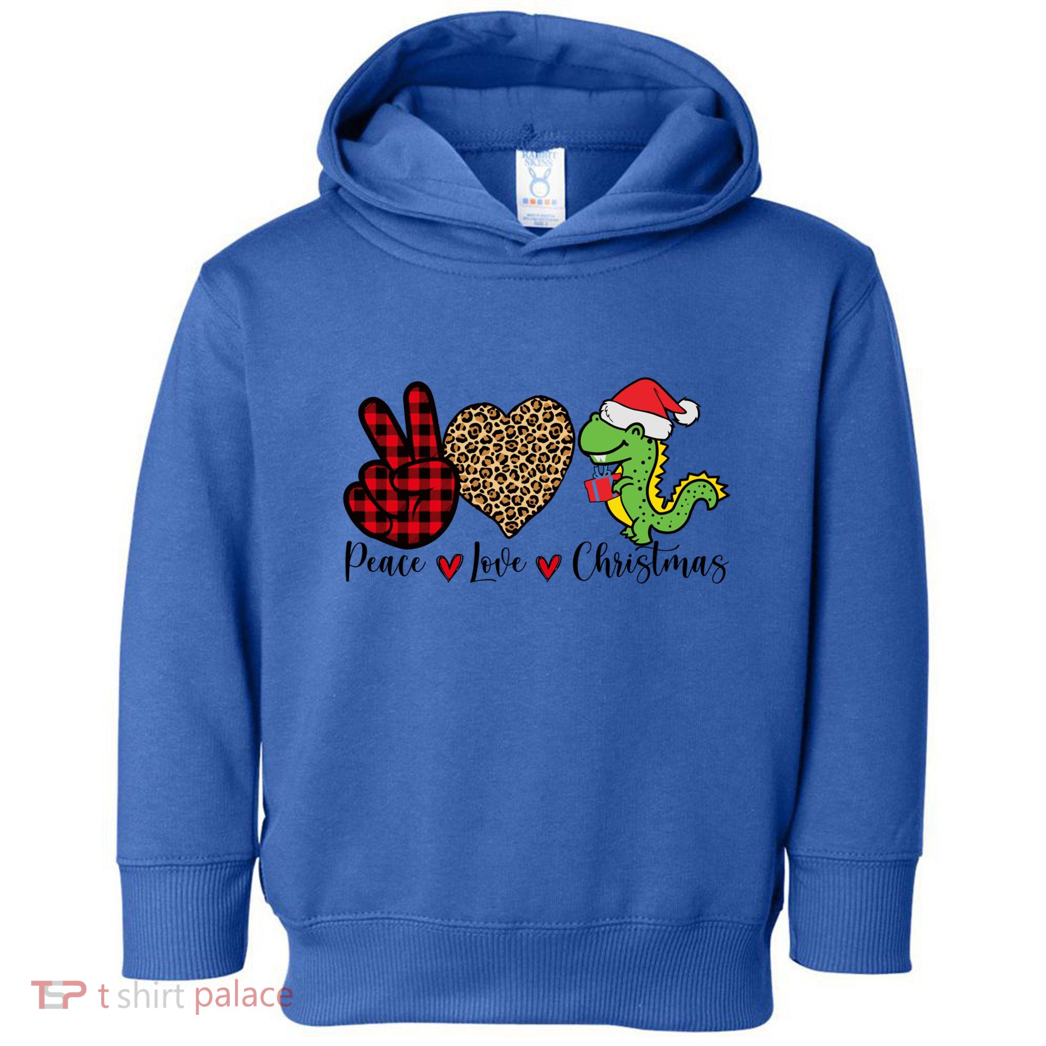 Peace Love Christmas Gift Funny Christmas Tree Rex Meaningful Gift Toddler Hoodie