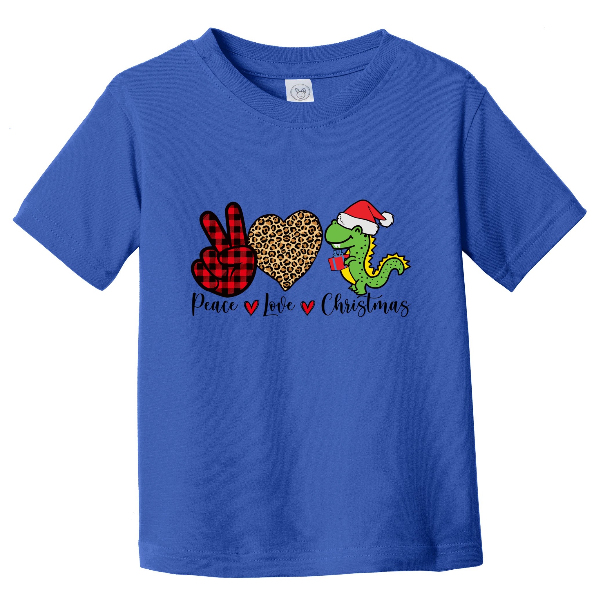 Peace Love Christmas Gift Funny Christmas Tree Rex Meaningful Gift Toddler T-Shirt