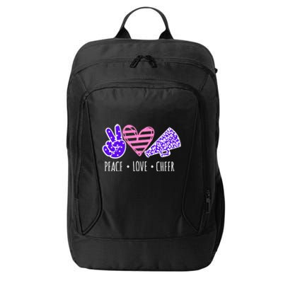 Peace Love Cheer Cheerleader Teen Girls Funny Cheerleading Gift City Backpack