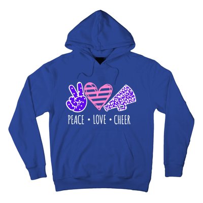 Peace Love Cheer Cheerleader Teen Girls Funny Cheerleading Gift Hoodie