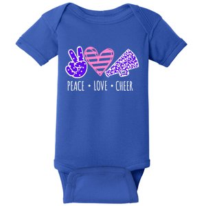 Peace Love Cheer Cheerleader Teen Girls Funny Cheerleading Gift Baby Bodysuit