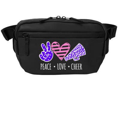 Peace Love Cheer Cheerleader Teen Girls Funny Cheerleading Gift Crossbody Pack