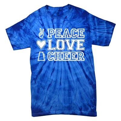 Peace Love Cheer Cheerleader Teen Girls Funny Cheerleading Cute Gift Tie-Dye T-Shirt