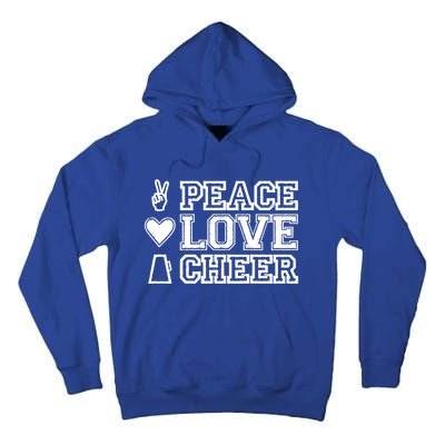 Peace Love Cheer Cheerleader Teen Girls Funny Cheerleading Cute Gift Tall Hoodie