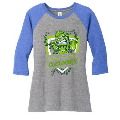 Pickle Lovers Cute Gift Women's Tri-Blend 3/4-Sleeve Raglan Shirt