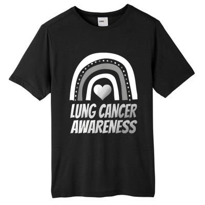 Proud Lung Cancer Rainbow Warrior Survivor Tall Fusion ChromaSoft Performance T-Shirt