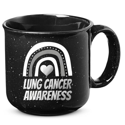 Proud Lung Cancer Rainbow Warrior Survivor 15oz Campfire Ceramic Mug
